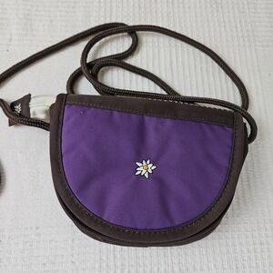 Sherpani Mini Crossbody Nylon Purse Purple Brown Travel